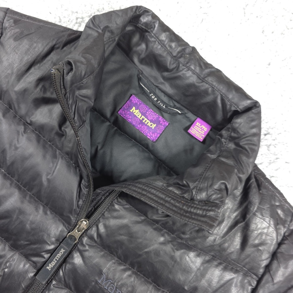 Girls XL Marmot 700 Down Fill Coat Jacket Ski Black Can Fit Women XS Warm